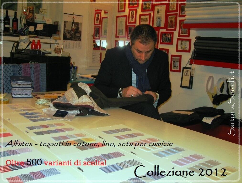 Francesco di prima mattina mentre lavora nel silenzio della Sartoria…