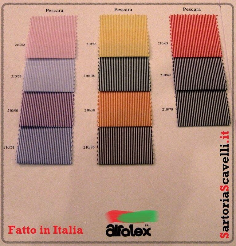 Tessuti Alfatex - cotone egiziano doppio ritorto modello mille righe