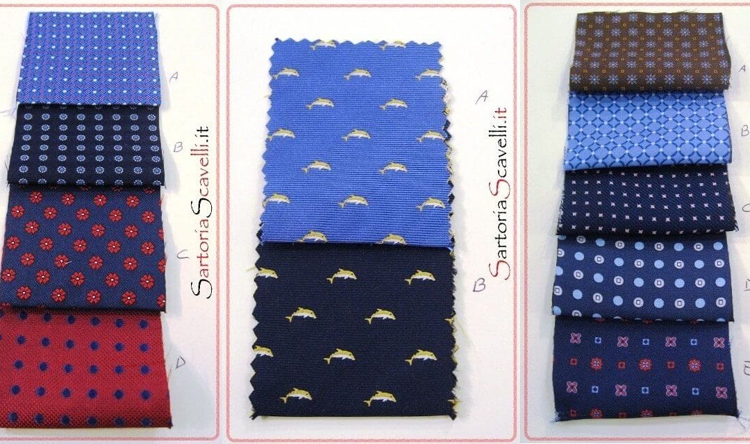 Campionario seta 2012 per Cravatte su misura