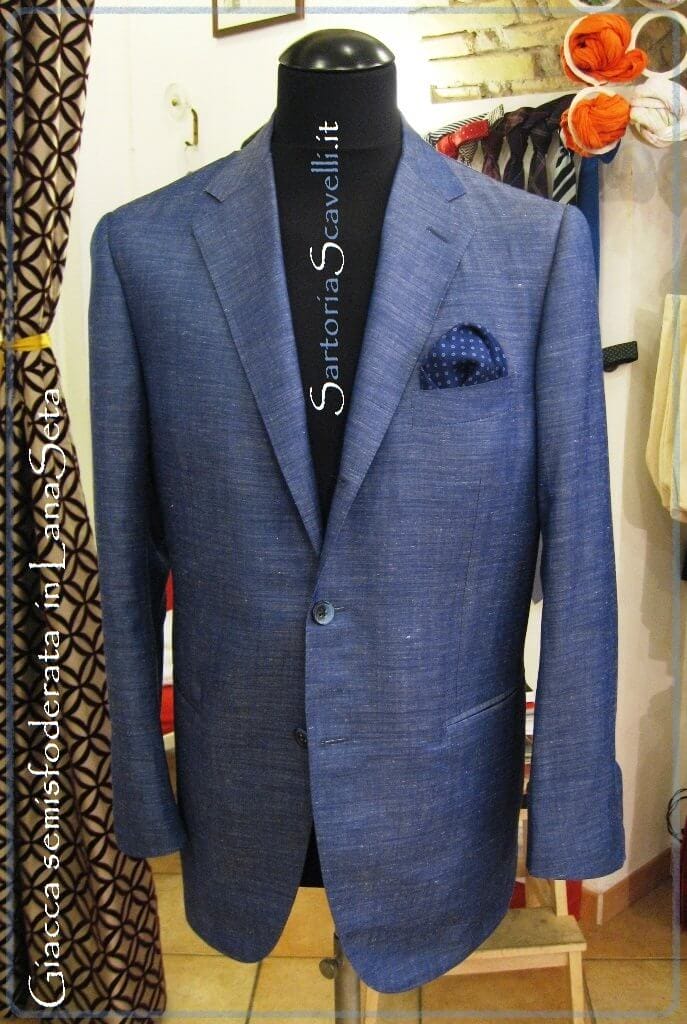 Giacca semisfoderata in LanaSeta