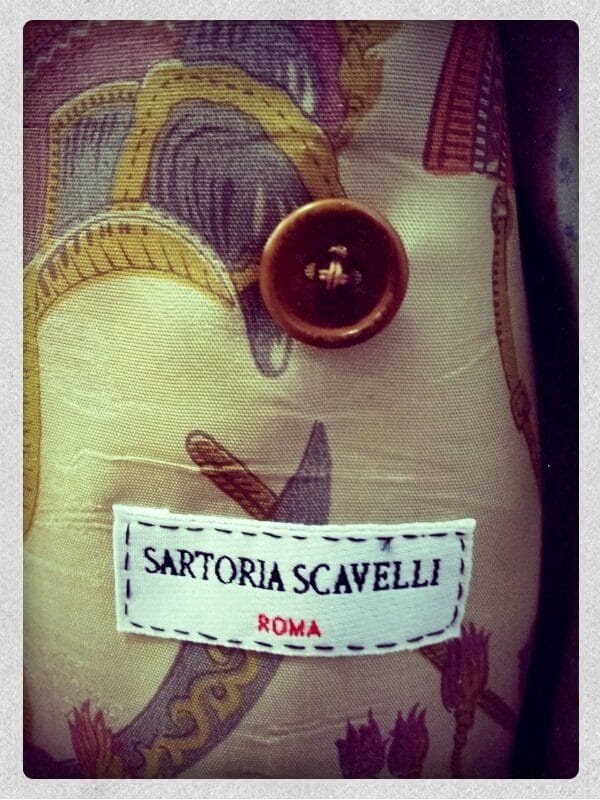 Giacca sartoriale in cotone Ermenegildo Zegna ~ Sartoria Scavelli ~ fodera liberty