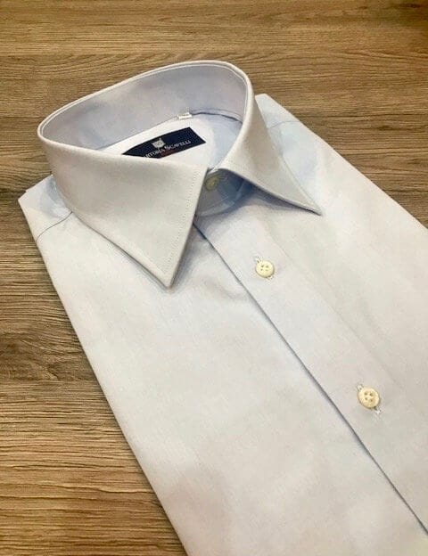 Camicia Sartoriale Popeline Celeste
