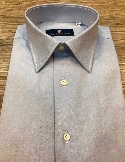 Camicia Sartoriale Twill Celeste - immagine 2
