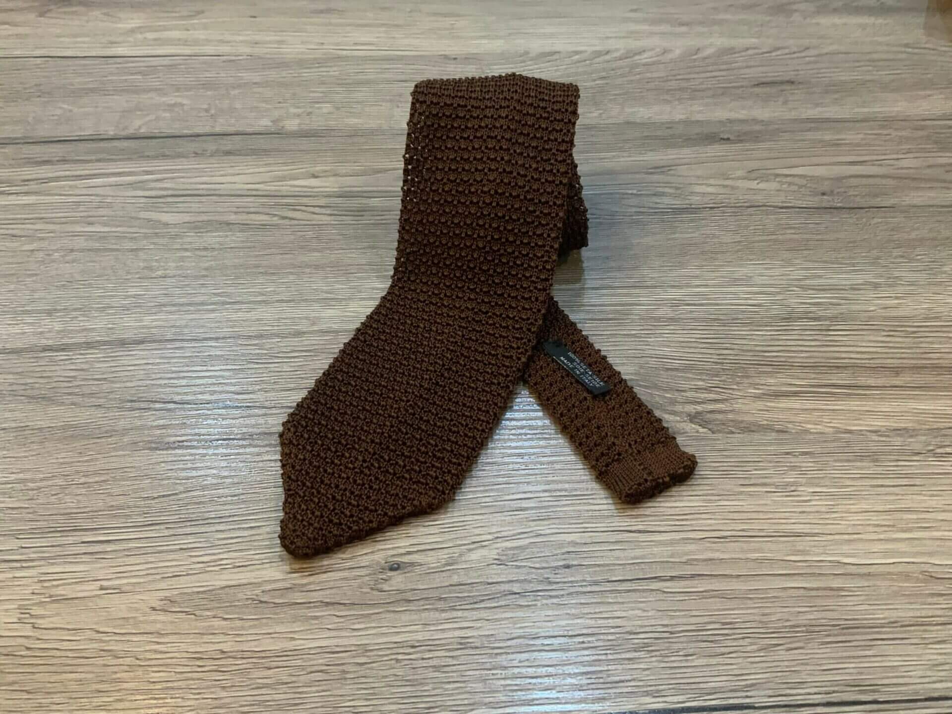 Cravatta Tricot Marrone