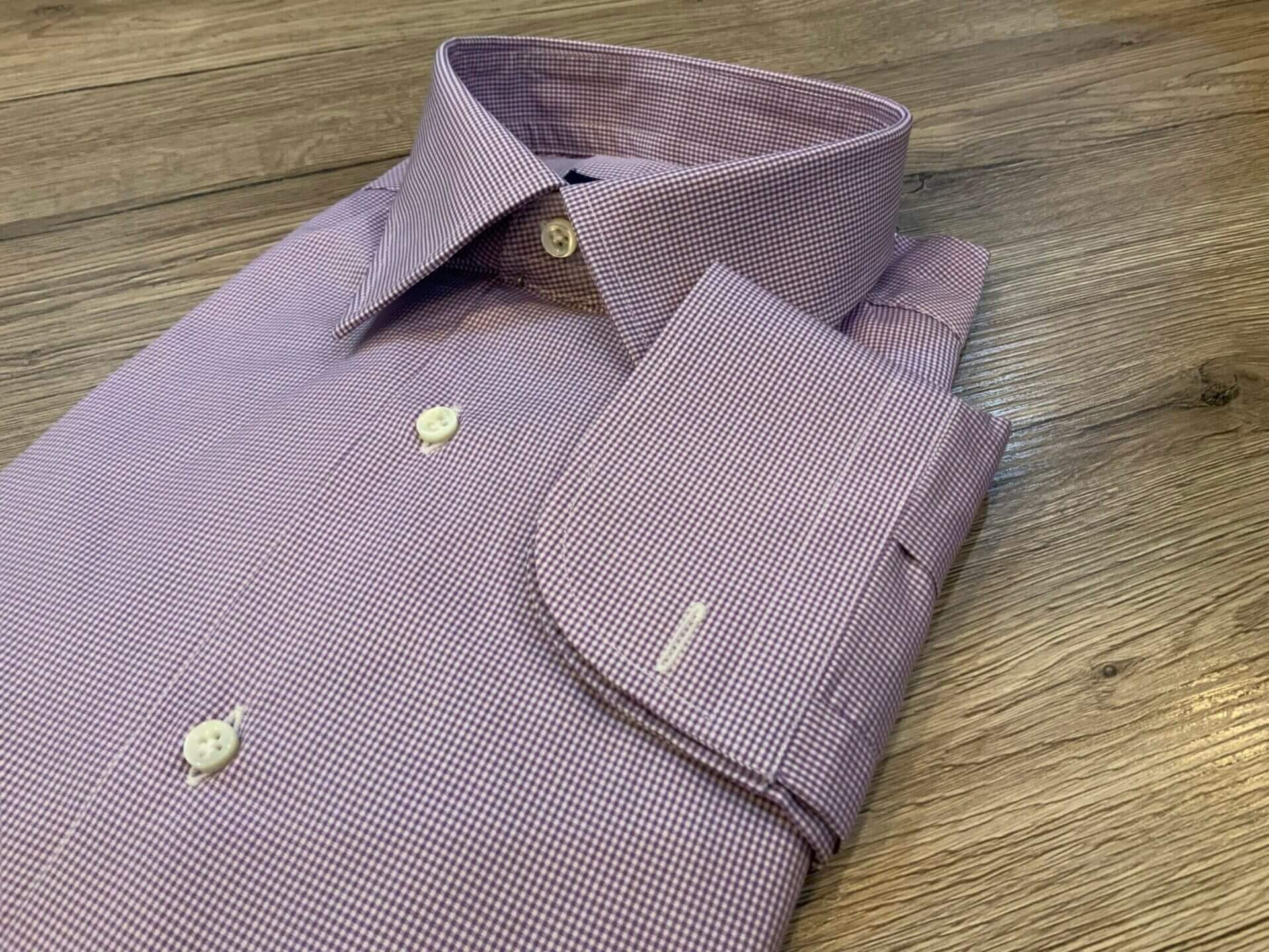 Camicia Sartoriale Viola Quadretti - immagine 4