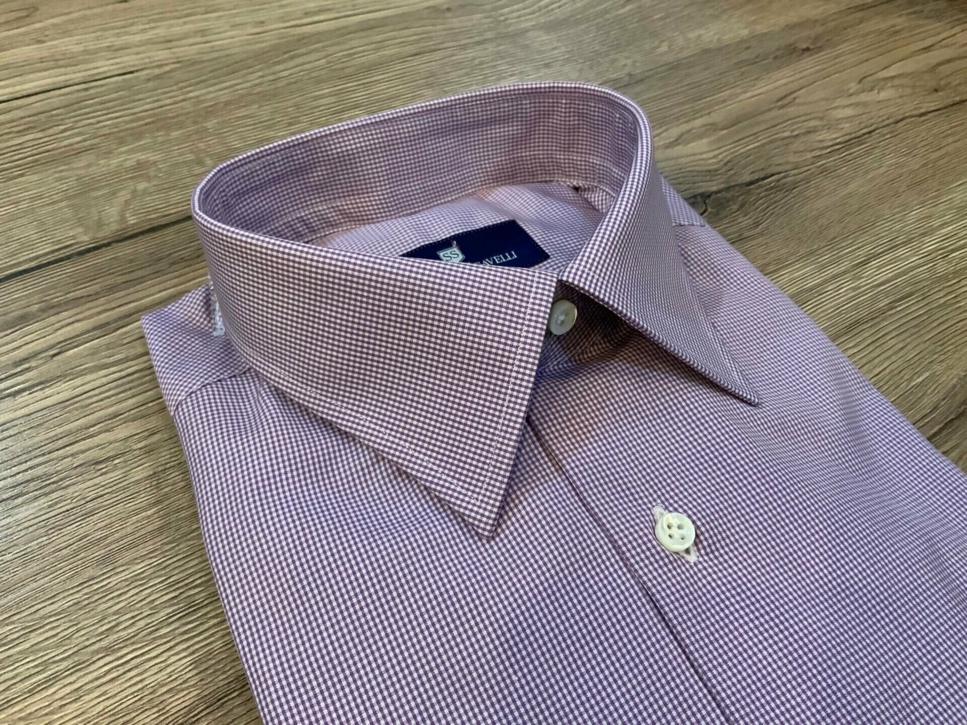 Camicia Sartoriale Viola Quadretti
