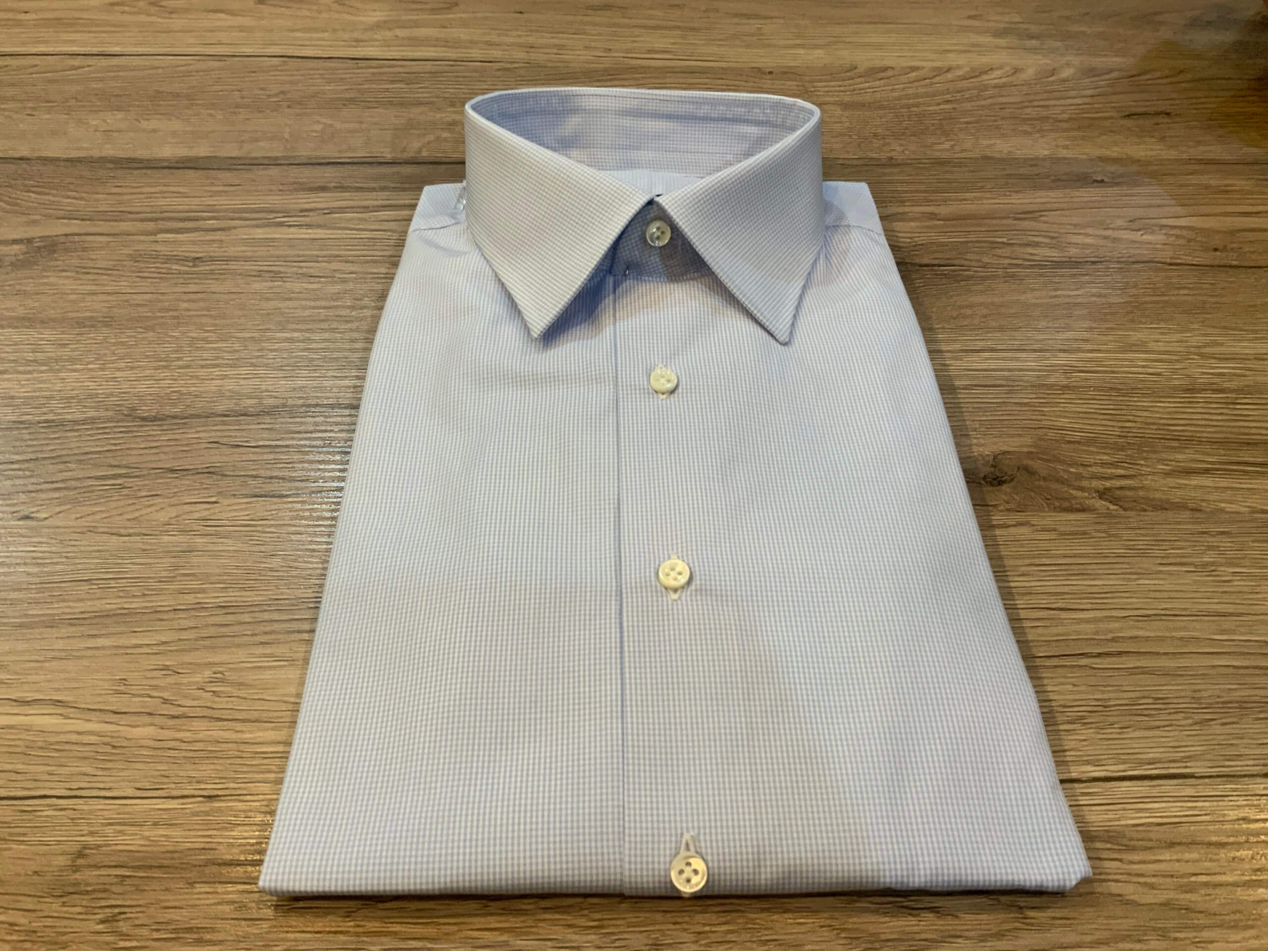 Camicia Sartoriale Celeste Quadretti - immagine 2